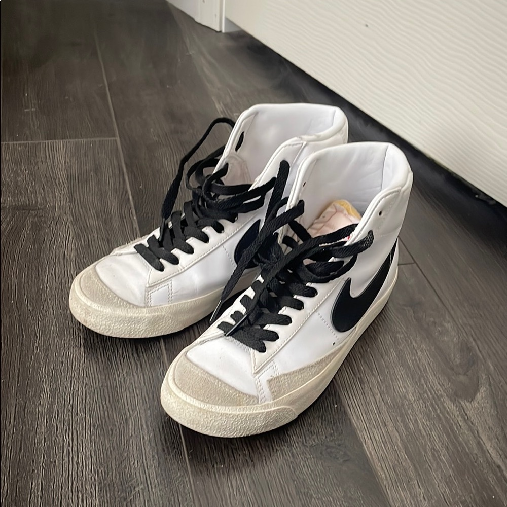 Nike Black and White High-Top Sneakers